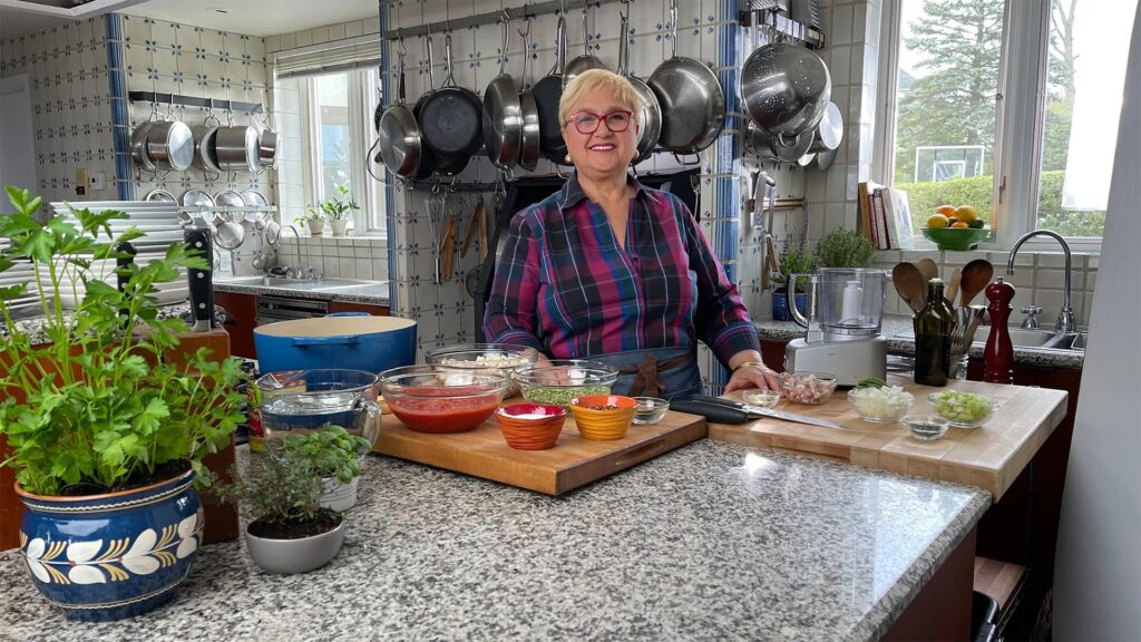 Lidia Bastianich in her kitchen